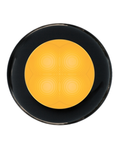 Hella 2XT980508051 Amber LED Round Courtesy Lamp - Black Plastic Rim (24V)