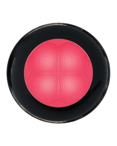 Hella Red LED Round Courtesy Lamp - Black Plastic Rim (12V)