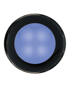 Hella 2XT980502251 Blue LED Round Courtesy Lamp - Black Plastic Rim (12V)