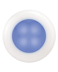 Hella 2XT980502241 Blue LED Round Courtesy Lamp - White Plastic Rim (12V)