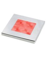 Hella 2XT980587271 Red LED Square Courtesy Lamp (12V DC, Chrome Plated Rim)
