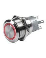 Hella Stainless Steel LED Switches (24V, Red - Latching)