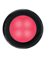 Hella Red LED Round Courtesy Lamp - Black Plastic Rim (12V)
