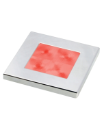 Hella 2XT980587271 Red LED Square Courtesy Lamp (12V DC, Chrome Plated Rim)
